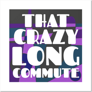 Mazipoodles That Crazy Long Commute - Purple White Posters and Art